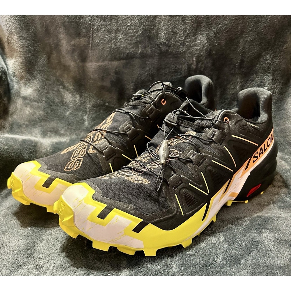 Salomon Speedcross 6 GTX Black/Sulphur Spring/Bird of Paradise Men's 13 Shoes